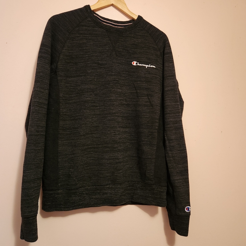 Champion Men's Heather Charcoal Grey Crewneck Sweatshirt Size M